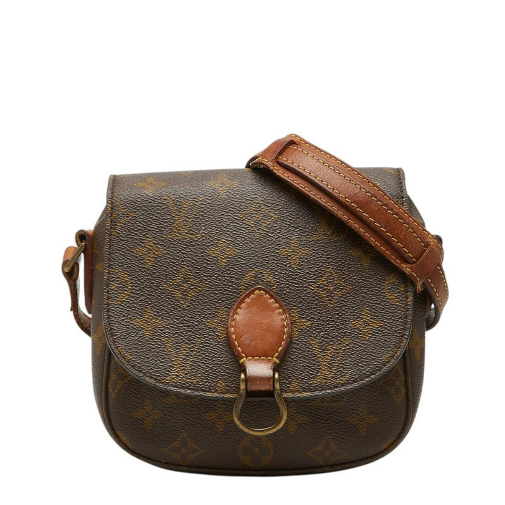 Louis Vuitton Monogram Saint Cloud Crossbody Bag Brown Leather